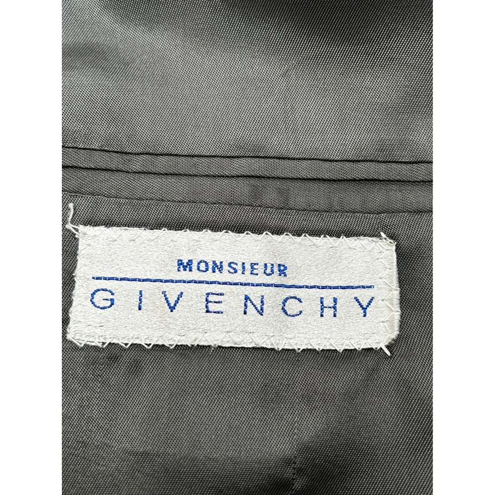 Givenchy Monsieur Blazer Mens 39R Gray Houndstooth USA‎ Made Timeless Vintage